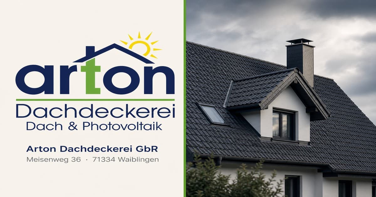 Website visual for Arton Dachdeckerei