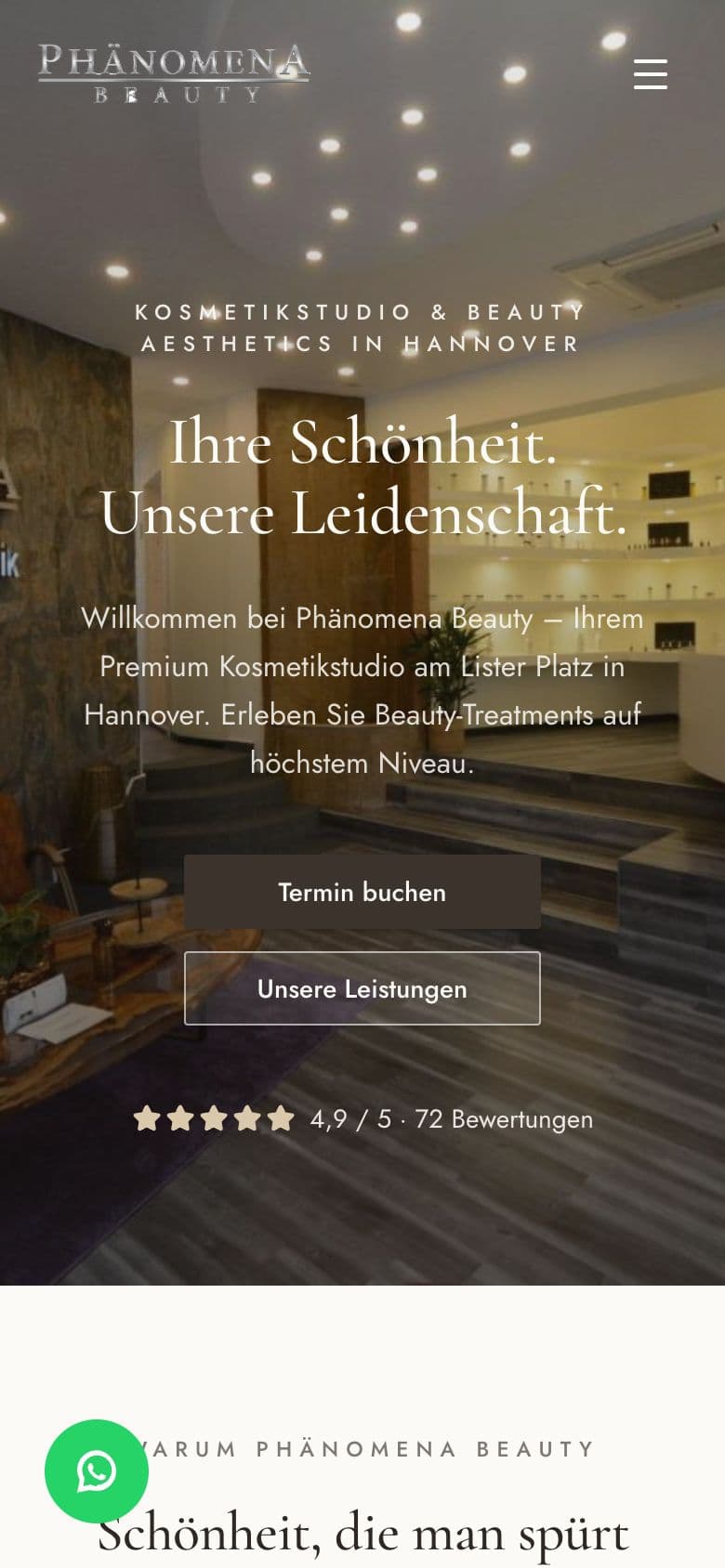 Studio-Motiv von Phänomena Beauty